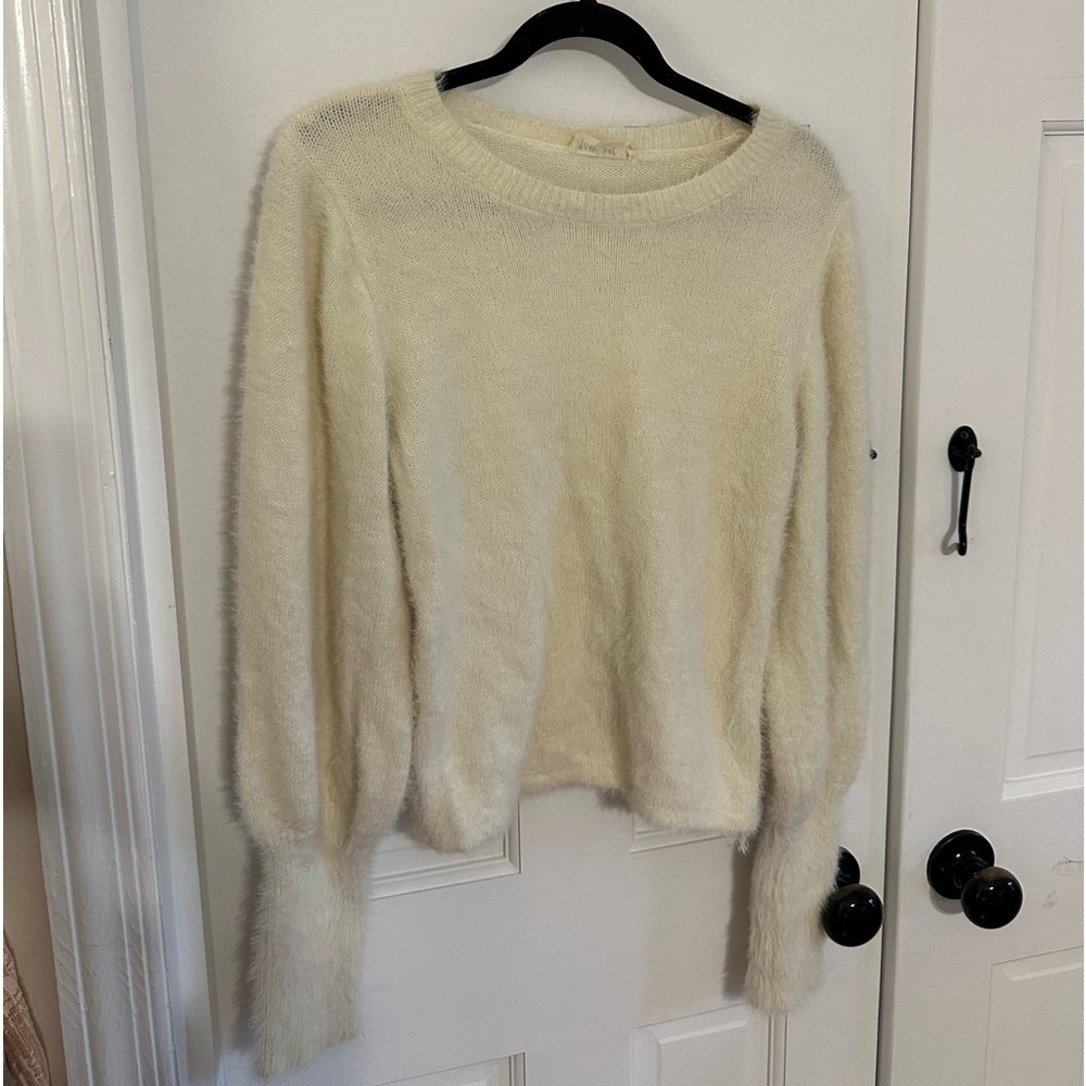Ivy & Leo Cream Puff Sleeve Sweater - Size M
